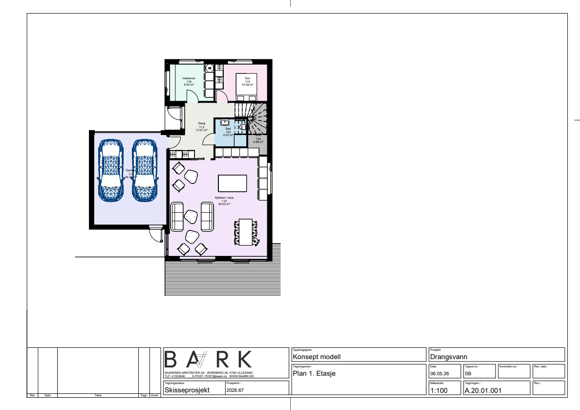 Drangsvann — Plan 1. Etasje