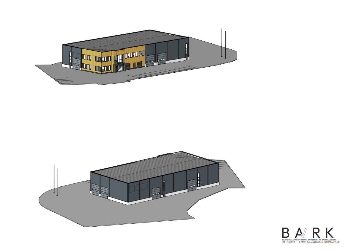 Sydinga 66 Lagerhall — 3D skisser